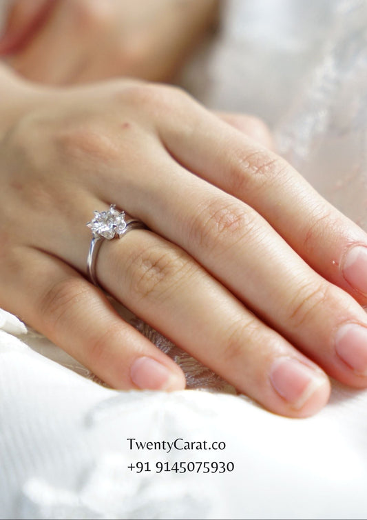 2 Carat Moissanite White Gold Ring | Twenty Carat