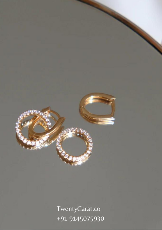 Moissanite Hoops In Gold | TwentyCarat.Co