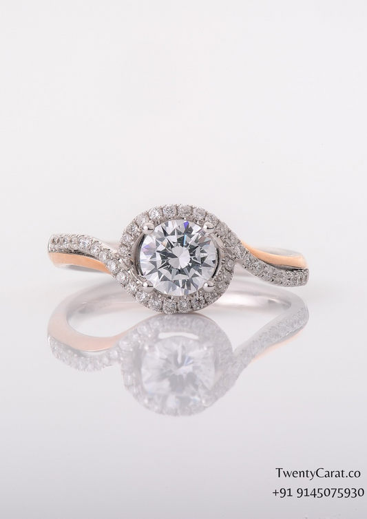 2 Carat Moissanite Diamond Gold Ring In New Style | Twenty Carat