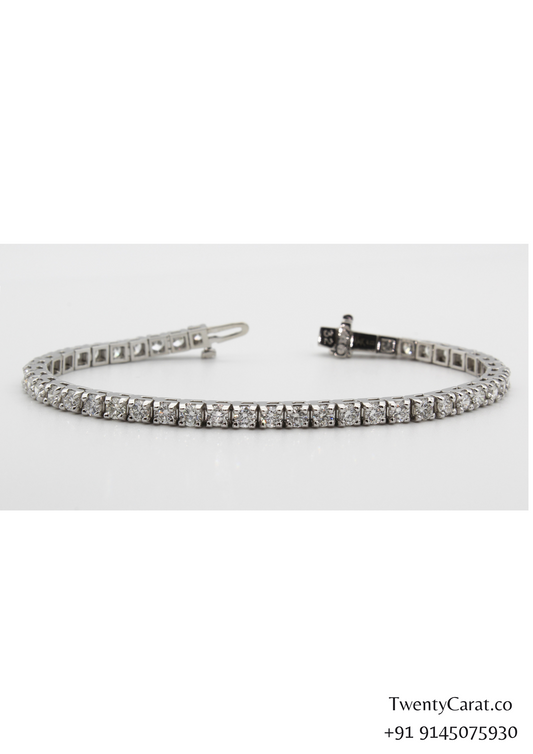 Moissanite Diamond Tennis Bracelet In Gold